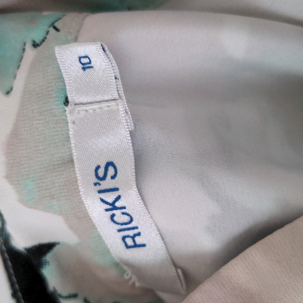 Ricki's Foral A-Line Skirt Women's Size 10 Lined Back Zip Mini Cottagecore - Picture 7 of 9